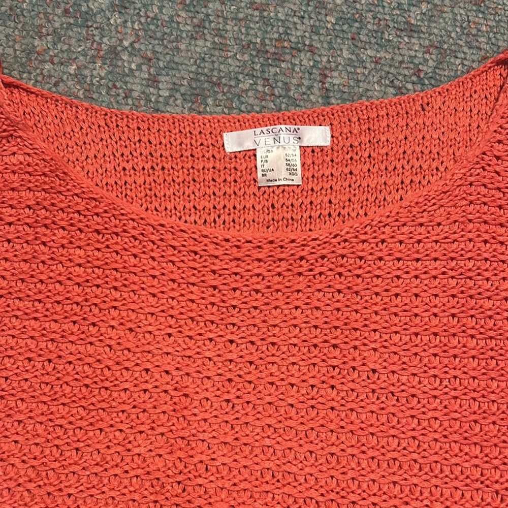 Women's Coral Knit Sweater NWT size 1X - Picture 9 of 10